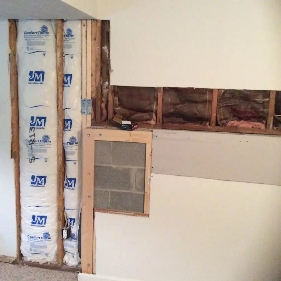 Wall insulation replacement during Contents Cleaning & Restoration in Topsfield